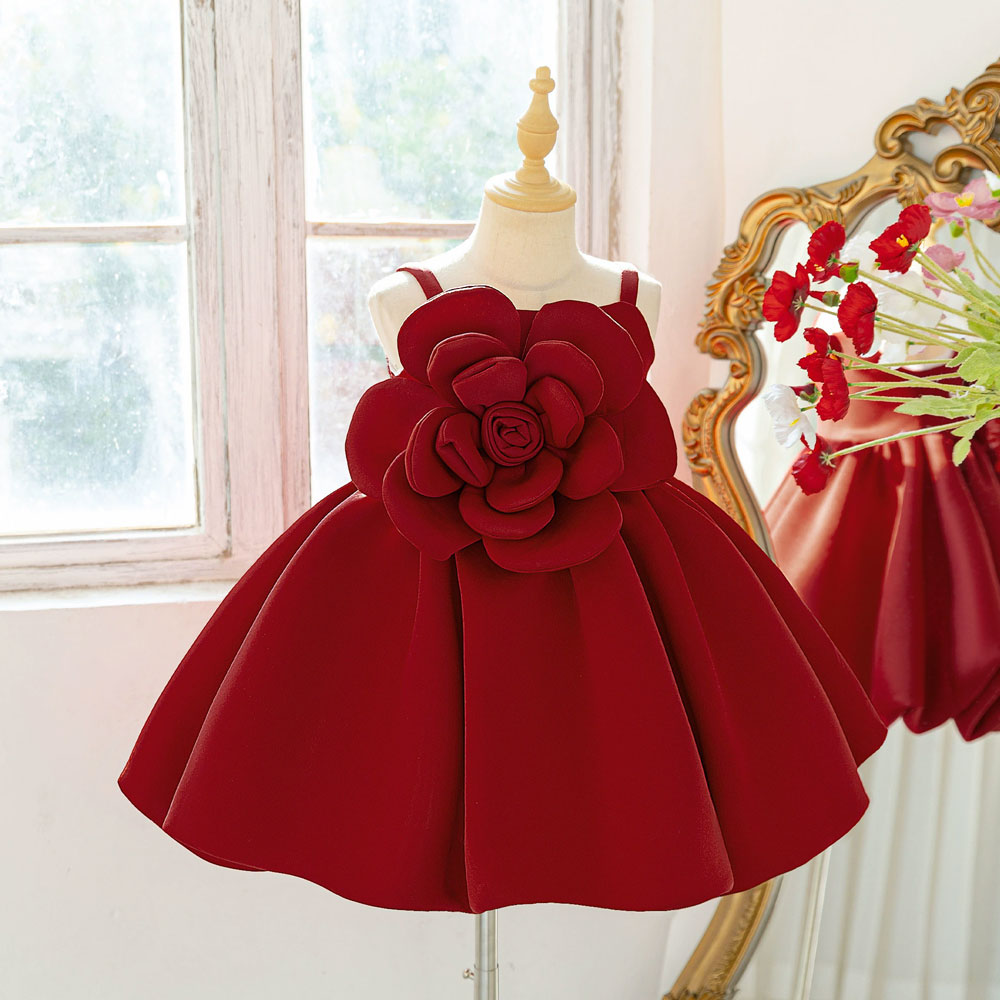 Summer Dresses Yours Clothing - Fashion Red Flower Girl Dresses for