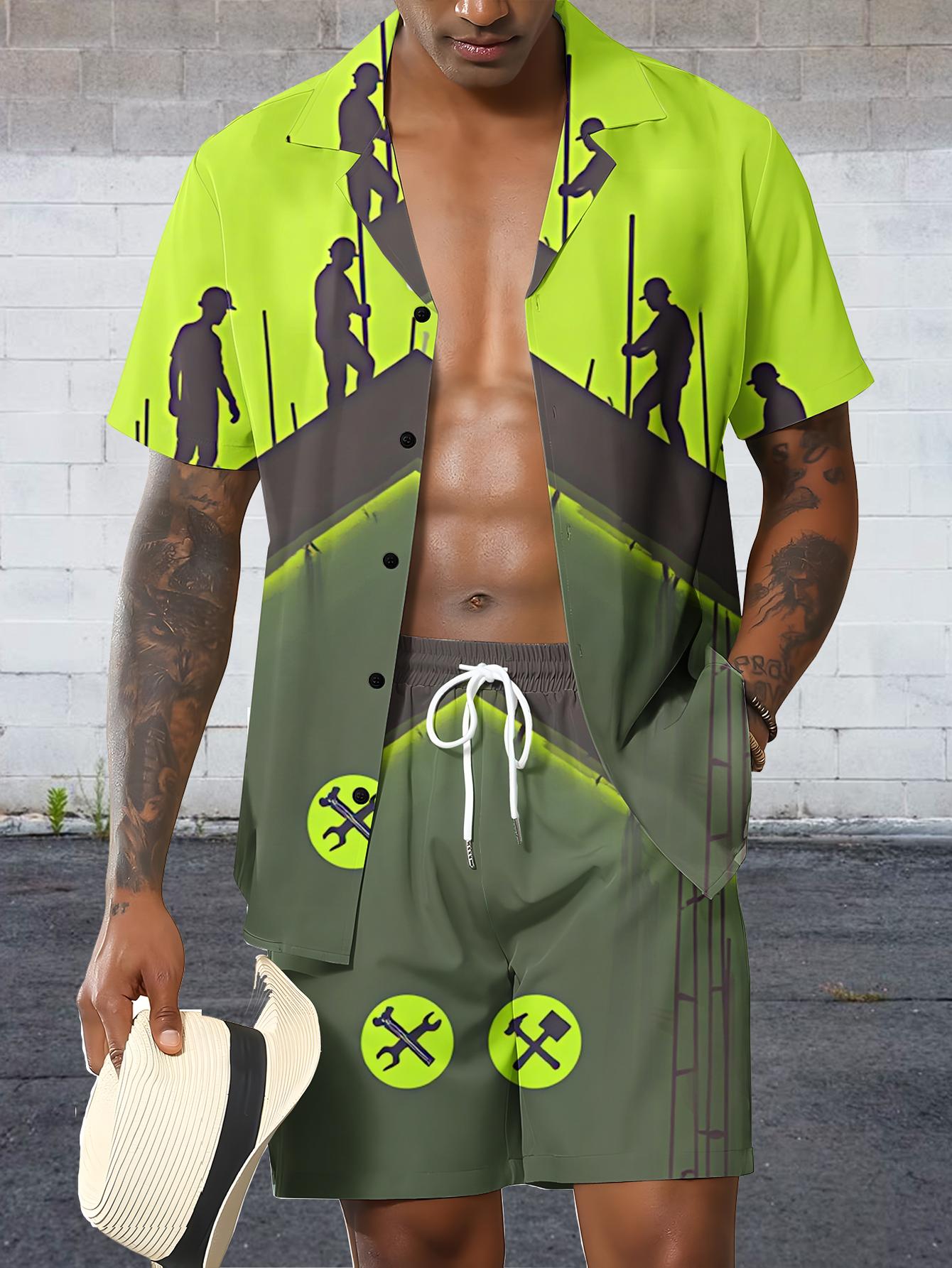 Summer Clothing Drip - Men's Shirt Sets 2026 Spring/Summer clothing