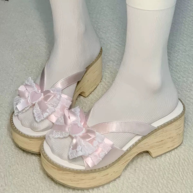 Summer Clothing Collection - Sweet Bow Wood Grain Thick Bottom
