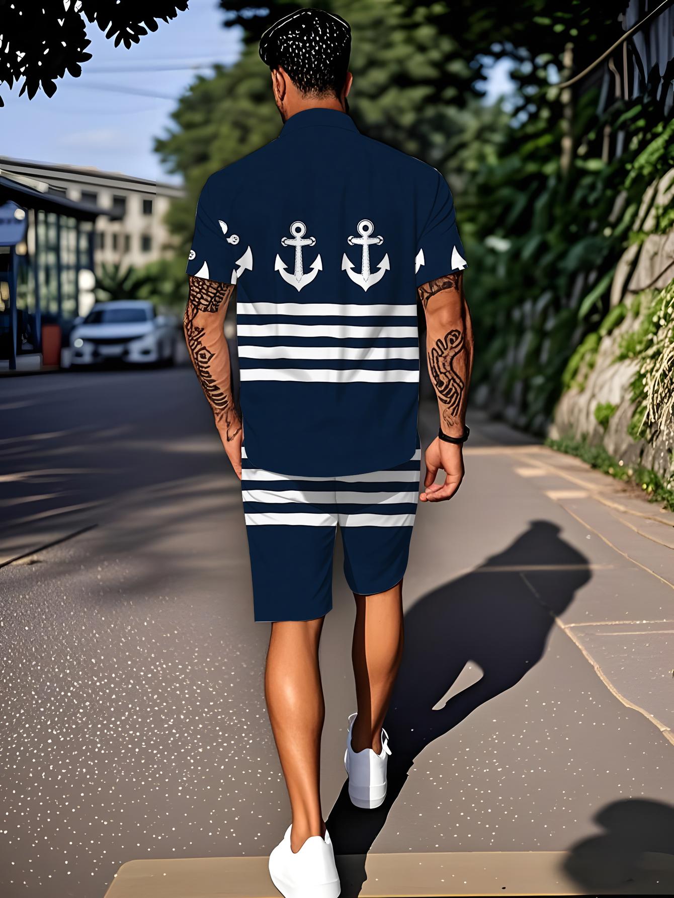 Summer Clothing Drip - Men's Shirt Sets 2026 Spring/Summer 3D