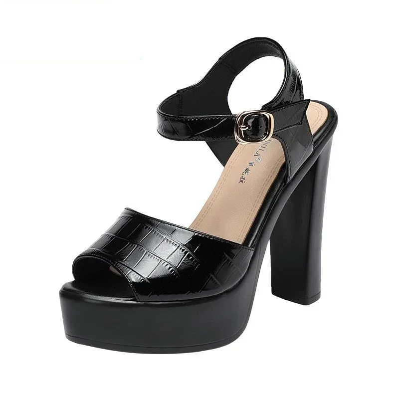 Summer Clothing Collection - 10cm 13cm Fashion Genuine Leather Sandals