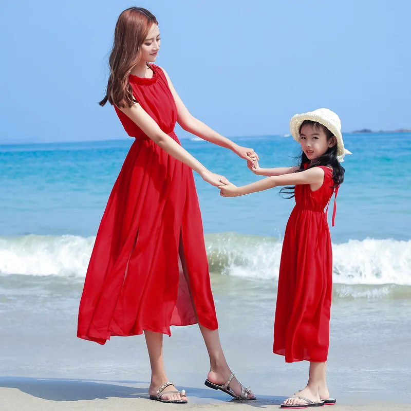 Mom and Girl Baby Vacation Loo - Summer Dresses Yours Clothing 评论和价格