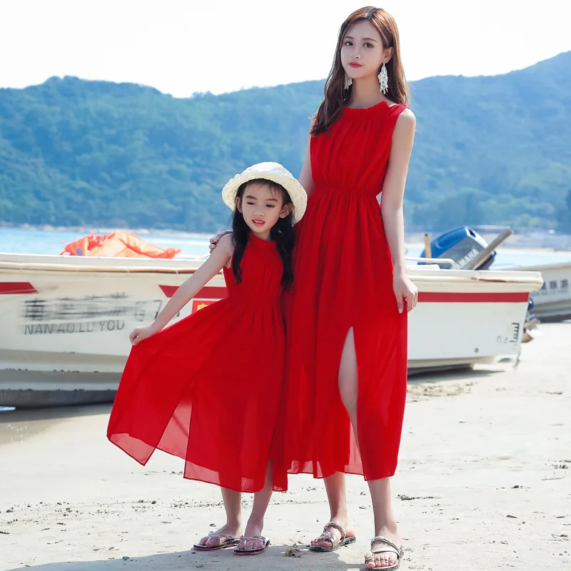 Mom and Girl Baby Vacation Loo - Summer Dresses Yours Clothing 评论和价格