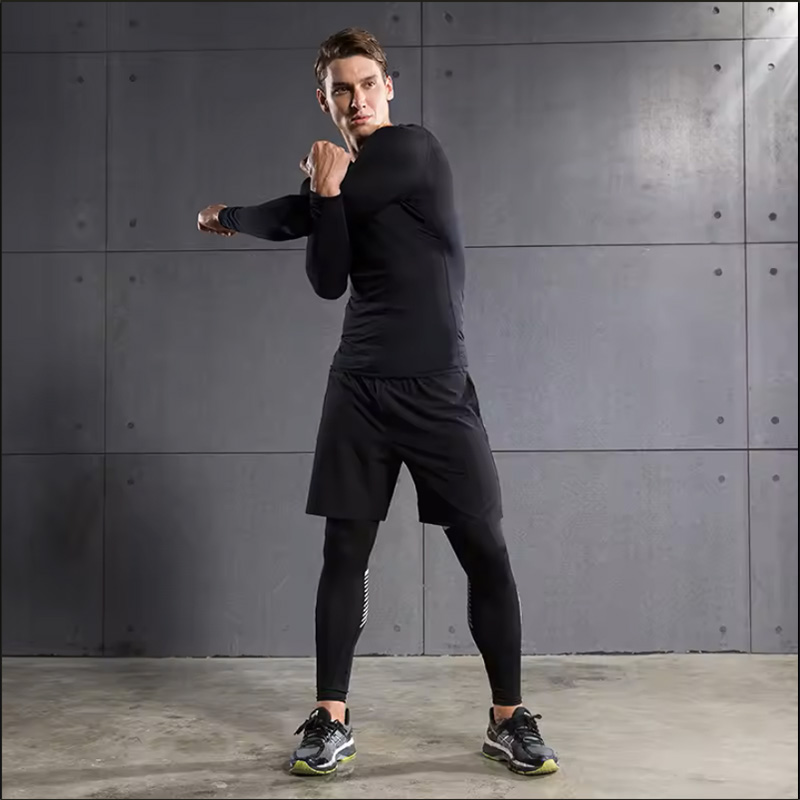 Men's T-shirt Men Running Spor - Summer Gym Clothing 评论和价格