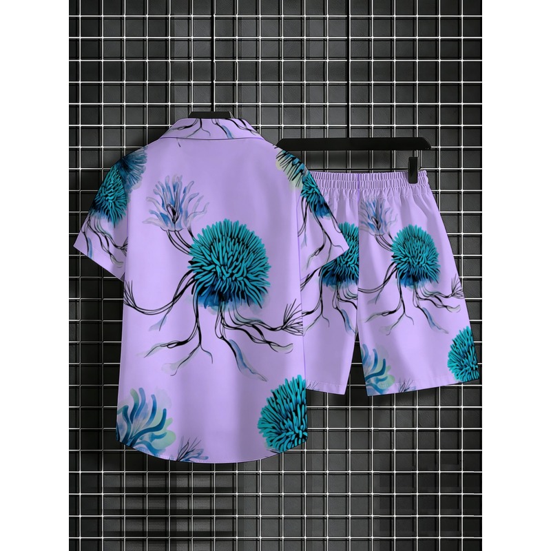 Men's Hawaiian Shirt Shorts Se - Beach Shirt Hawaiian 评论和价格