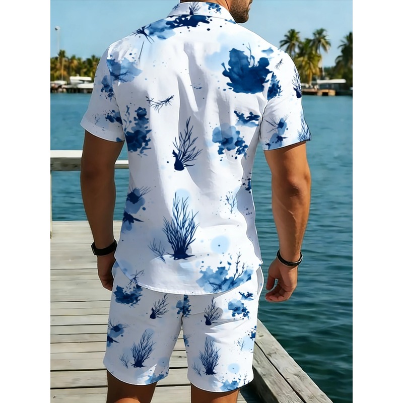 Men's Summer Hawaiian Shirt Sh - Beach Shirt Hawaiian 评论和价格