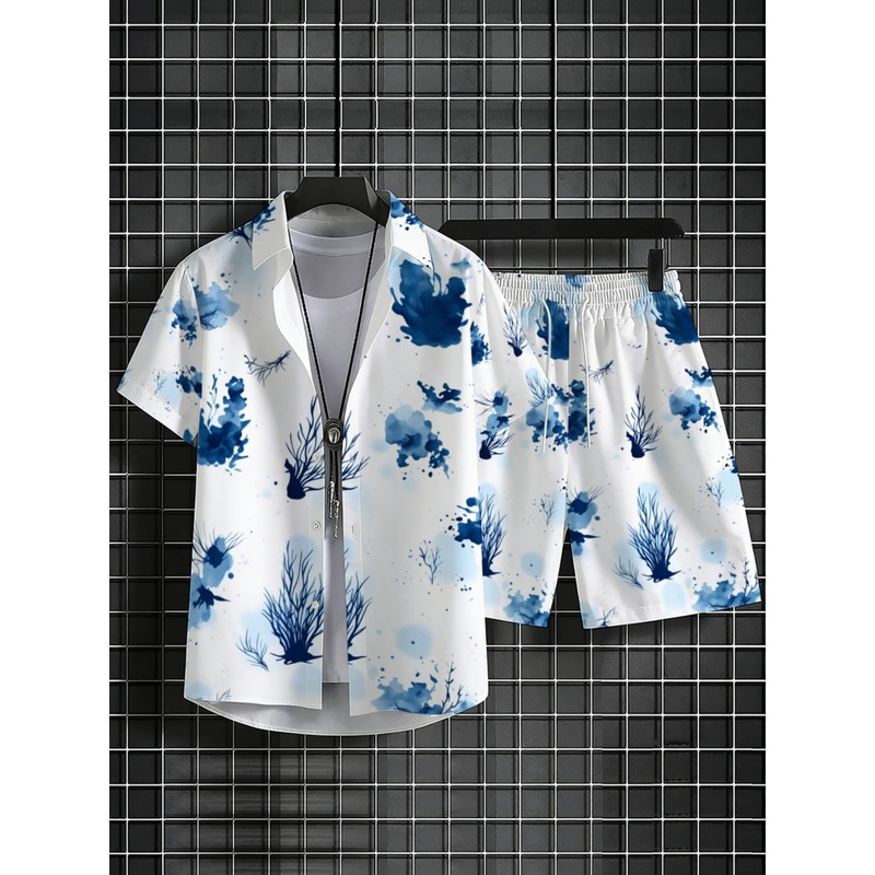 Men's Summer Hawaiian Shirt Sh - Beach Shirt Hawaiian 评论和价格