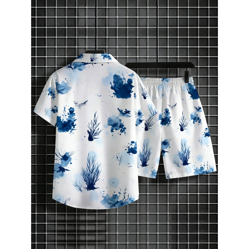 Men's Summer Hawaiian Shirt Sh - Beach Shirt Hawaiian 评论和价格