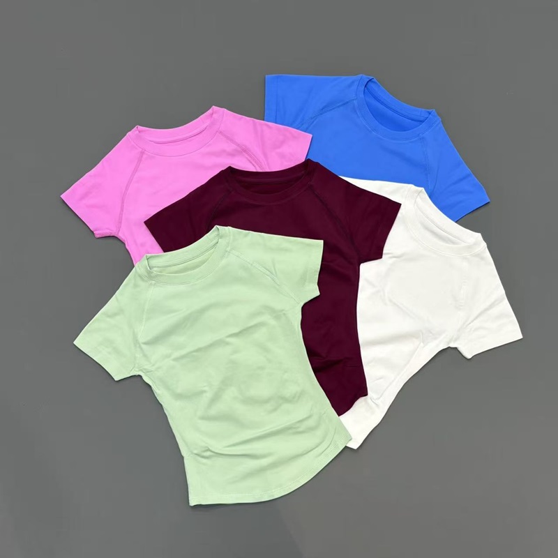 Short Sleeve Seamless Yoga Top - Summer Yoga Clothing 评论和价格