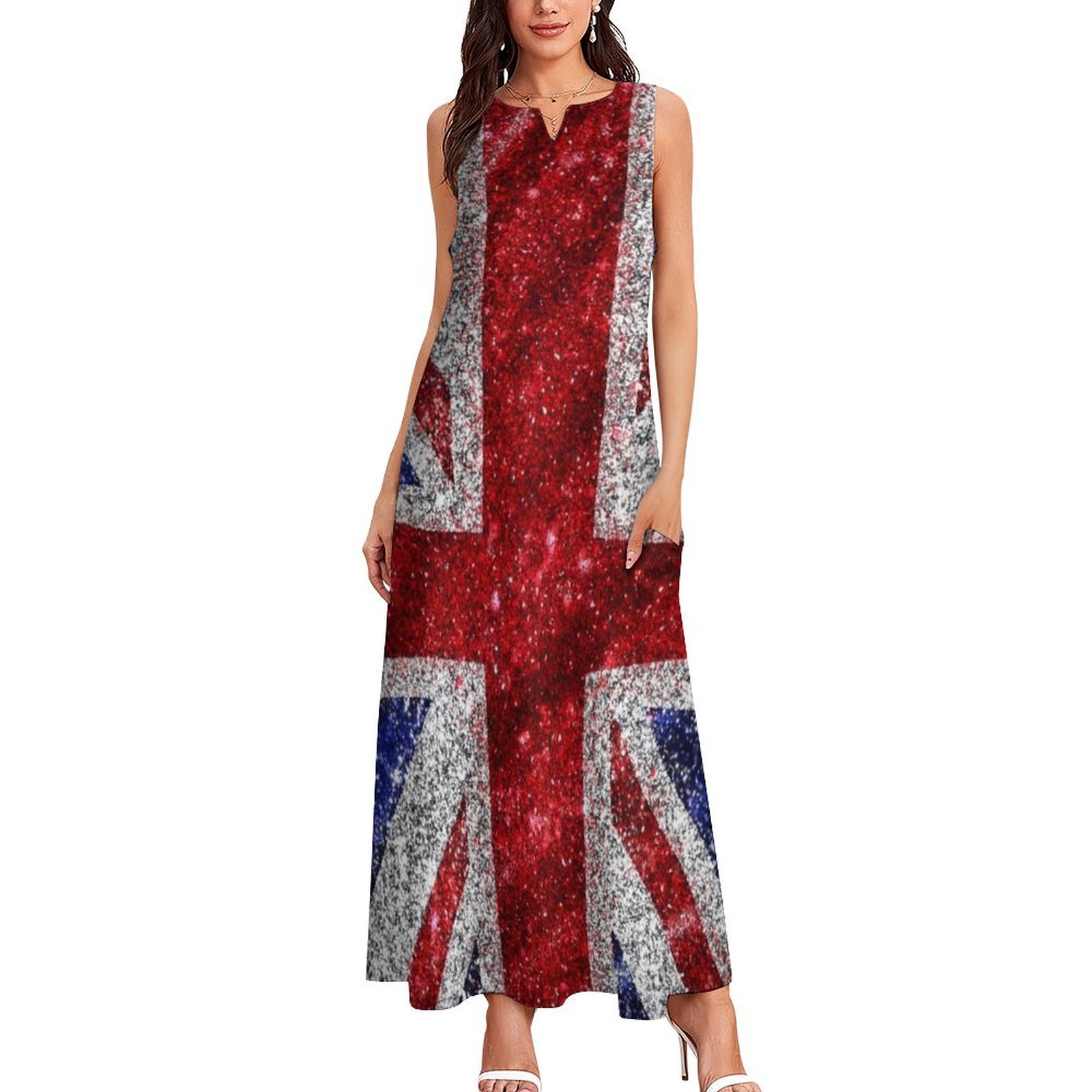 Faux Glitter Union Jack Flag U - Summer Clothing Women Uk 评论和价格