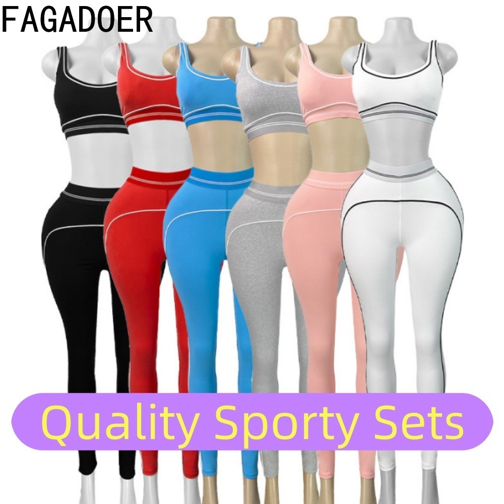 FAGADOER Fashion Patchwork Qua - Summer Yoga Clothing 评论和价格