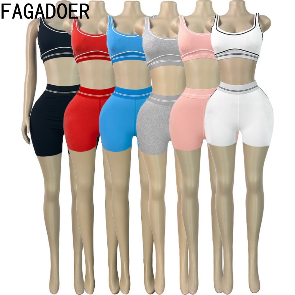 FAGADOER Fashion Patchwork Qua - Summer Yoga Clothing 评论和价格