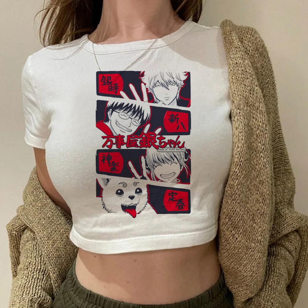 Gintama Samurai Gintoki croppe - Summer Clothing Teens 评论和价格