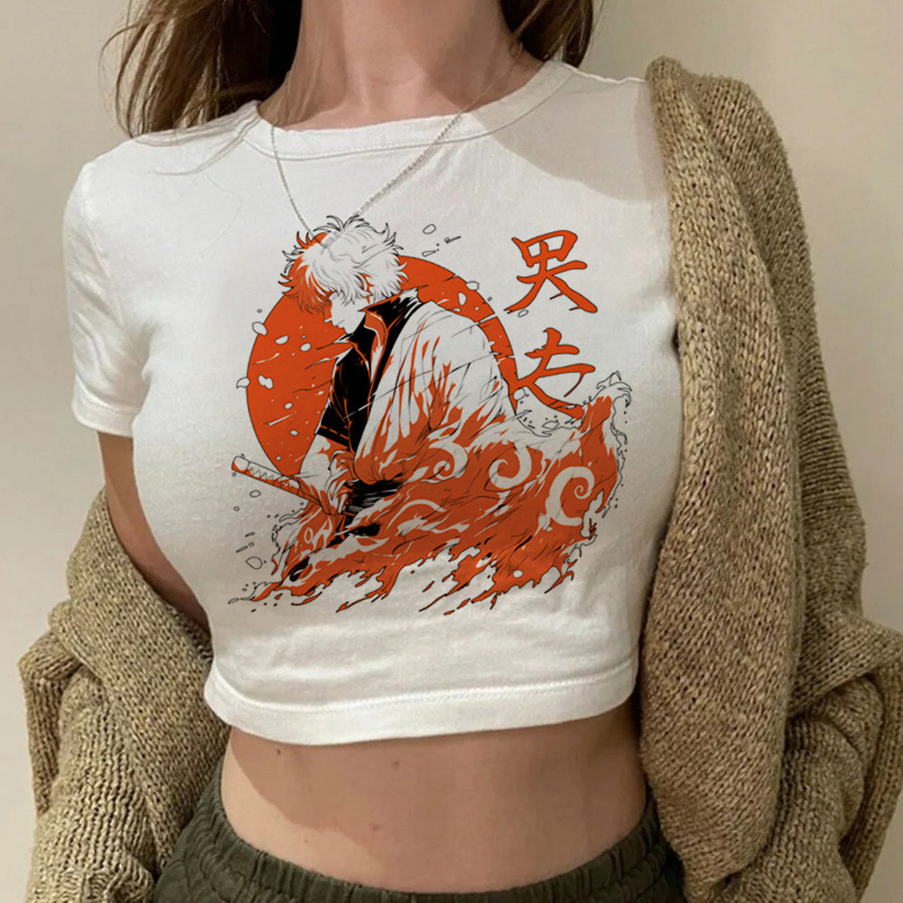 Gintama Samurai Gintoki croppe - Summer Clothing Teens 评论和价格