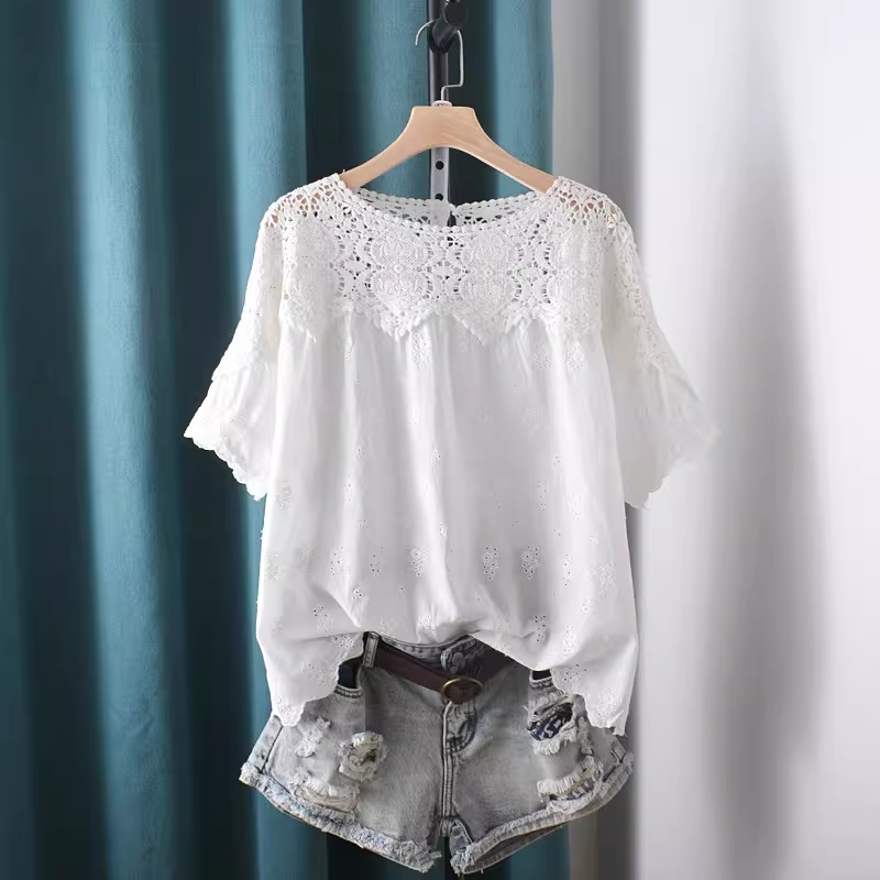 2026 Hollow Out Lace Patchwork - Summer Clothing In Japan 评论和价格