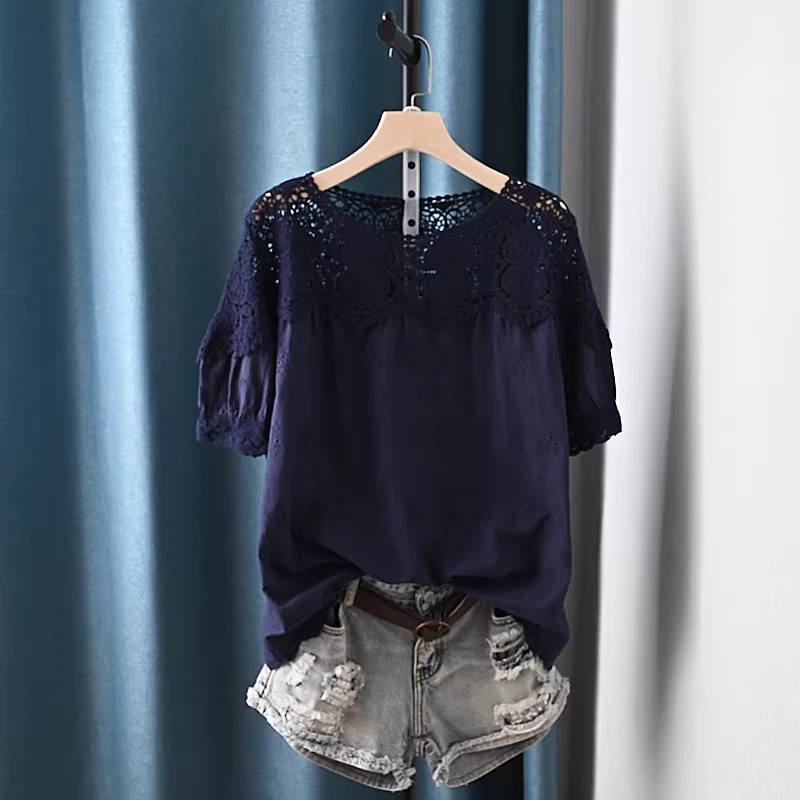 2026 Hollow Out Lace Patchwork - Summer Clothing In Japan 评论和价格