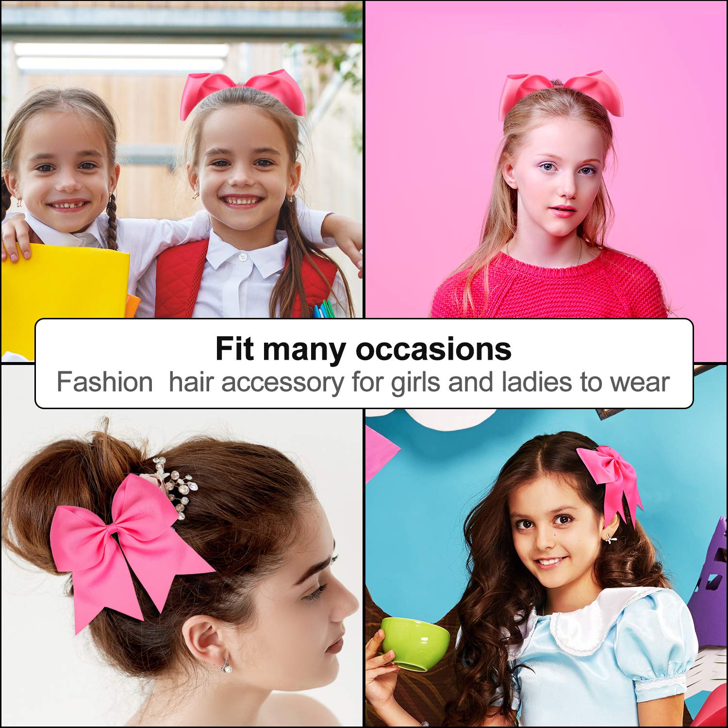 Jumbo Cheerleading Bow 8 Inch  - Summer Clothing Teens 评论和价格