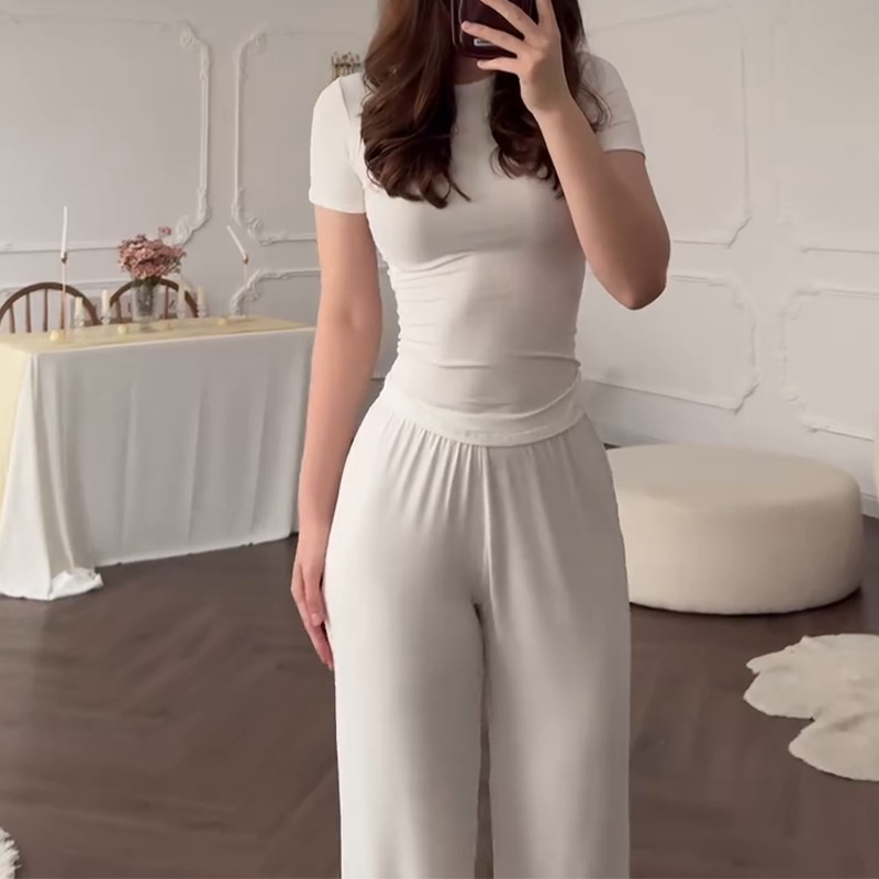 Casual Long Pants Suits Women  - Summer House Clothing 评论和价格