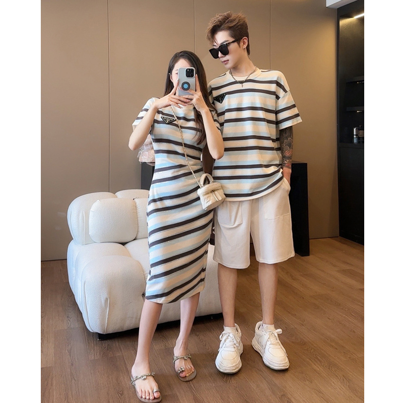 Dad Mom and Baby Matching Stri - Summer Dresses Yours Clothing 评论和价格