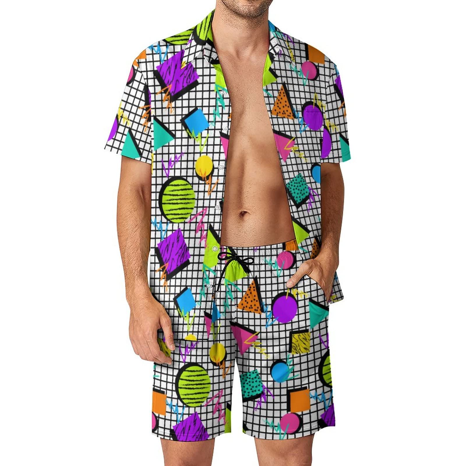 Summer Irregular Geometric 3D  - Beach Shirt Hawaiian 评论和价格