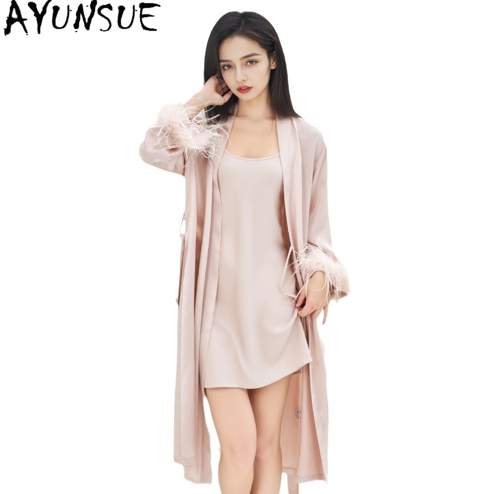 AYUNSUE 100% Real Mulberry Sil - Summer House Clothing 评论和价格