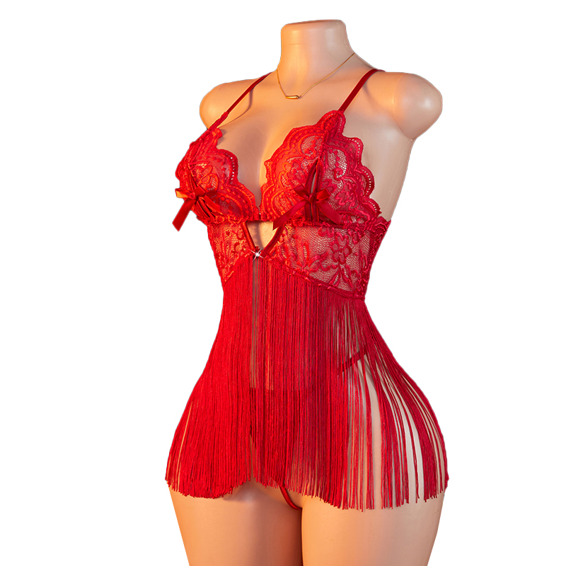 Transparent Lace Women Red Str - Summer Clothing For Women 评论和价格