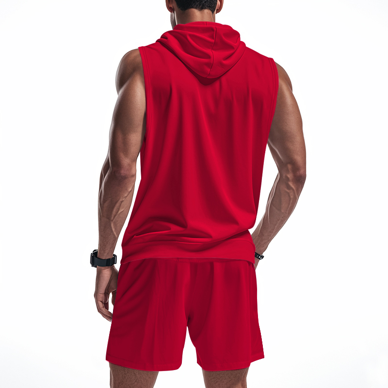 Men's Suit Sleeveless Hoodie T - Summer Gym Clothing 评论和价格