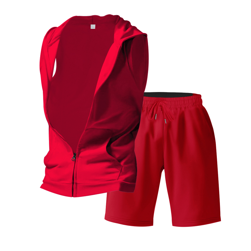 Men's Suit Sleeveless Hoodie T - Summer Gym Clothing 评论和价格