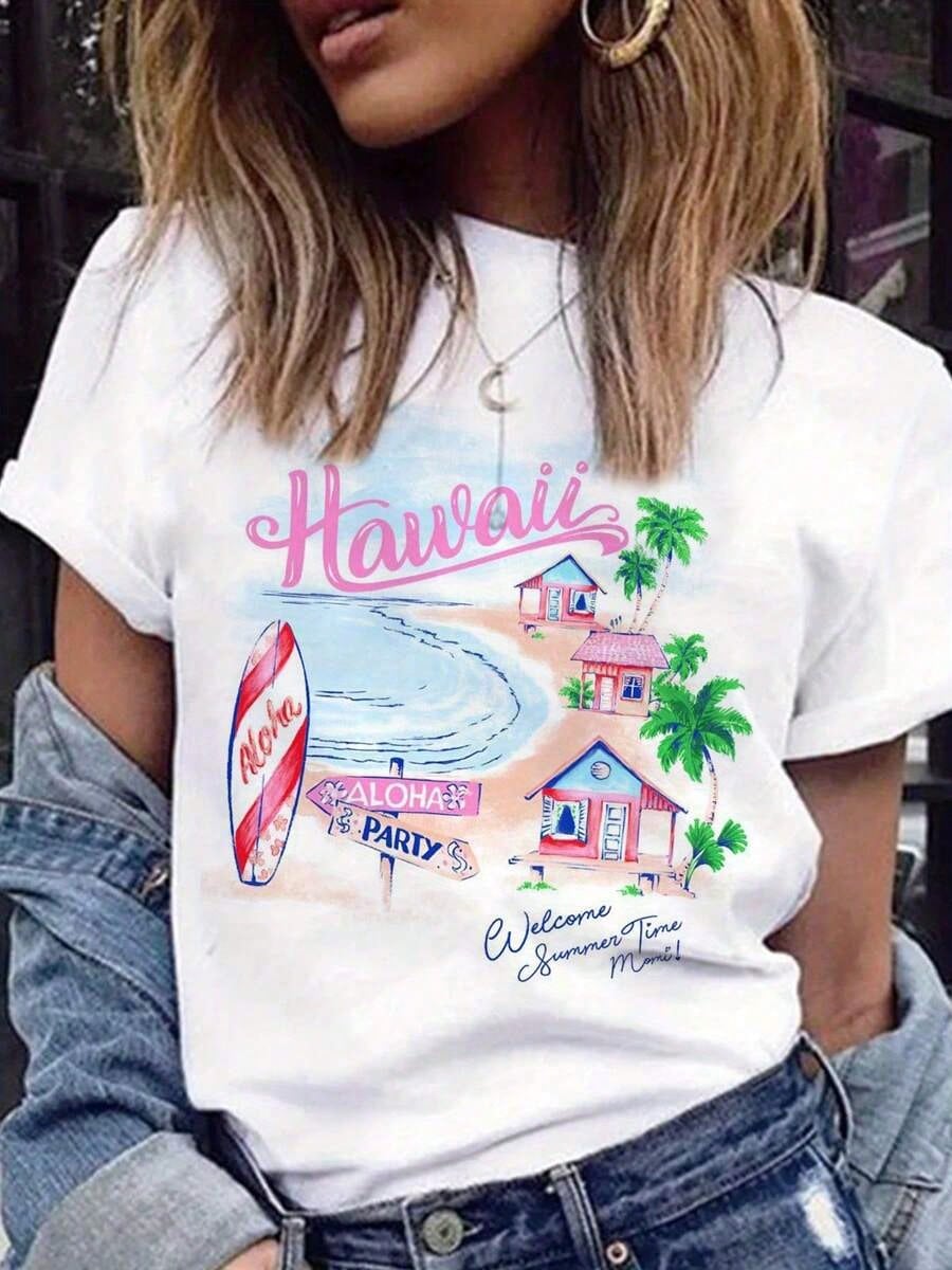 Concise Women's Hawaiian Beach - Beach Shirt Hawaiian 评论和价格