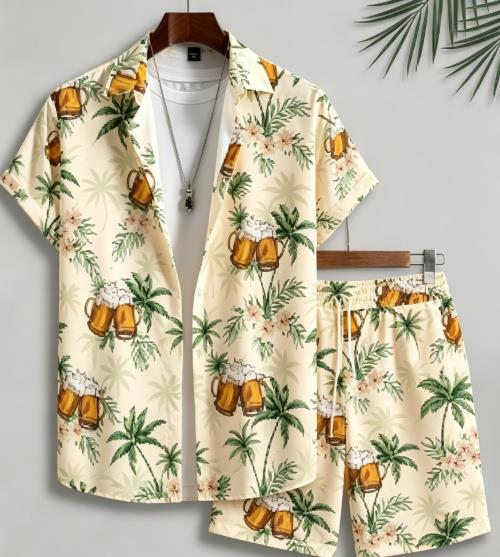 Hawaiian Tropical Drink Foliag - Beach Shirt Hawaiian 评论和价格