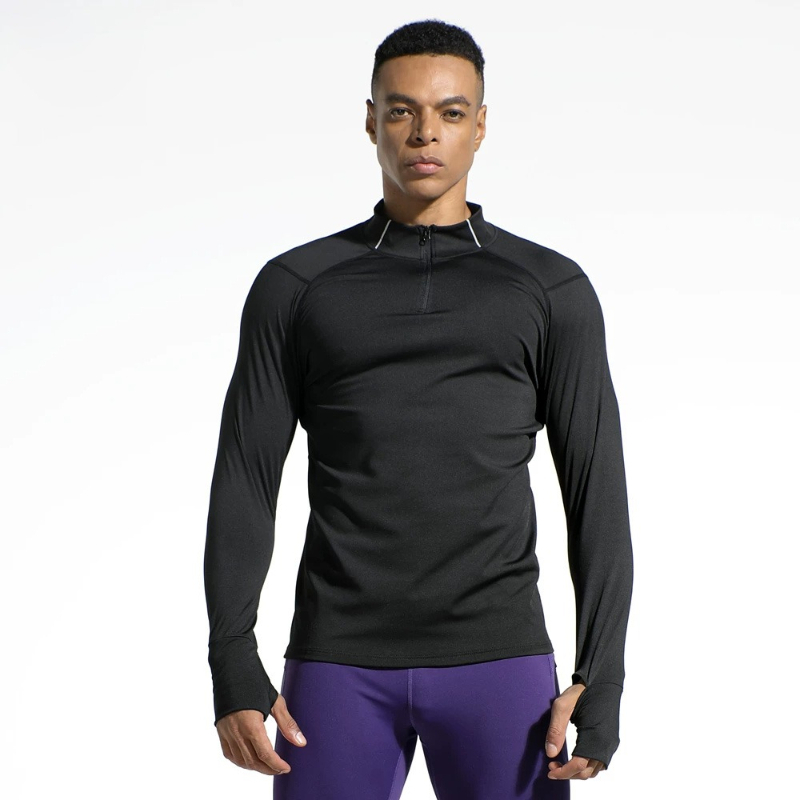 Men's Finger Hole Design Fall  - Summer Gym Clothing 评论和价格