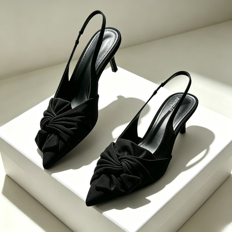 Elegant Bowknot Pointed Toe Pu - Summer Clothing Collection 评论和价格